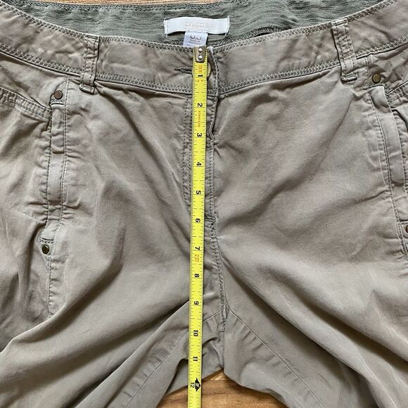 CHICO’S Sz 0.5 Tan Gorpcore Casual Utility Outdoor Twill Hiking Pants Stretch 6 - Picture 14 of 16